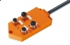 ASBV 4/LED 5-256/5 M rozdzielacz 4 porty M12 (5 styków - 2 sygnały na złącze), sygnalizacja LED, przewód w izolacji PUR, długość 5m, Lumberg: 11147